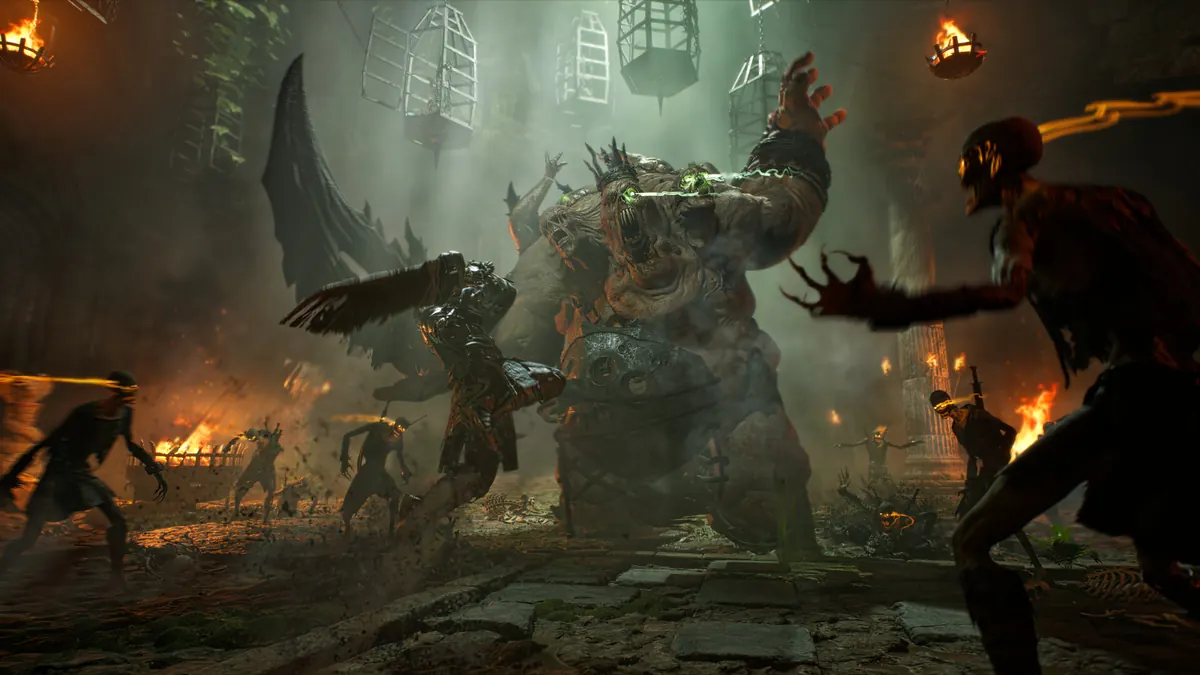 ArcheAge Chronicles official screenshot of multiple adventurers fighting a large enemy.