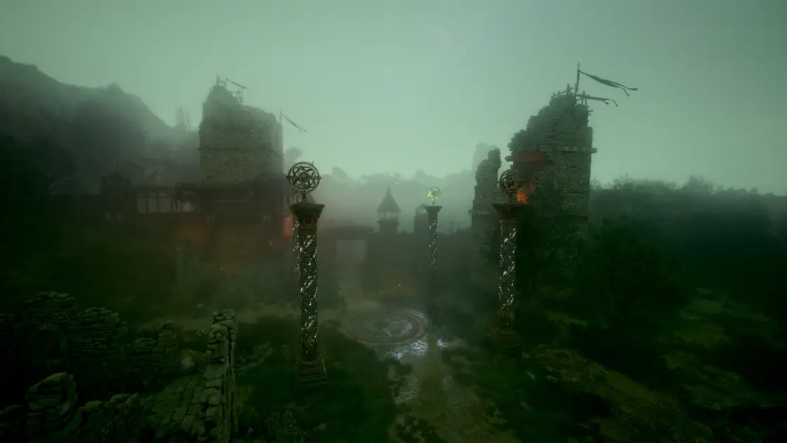 ArcheAge Chronicles official Steam screenshot 06: stone structures across a green region.